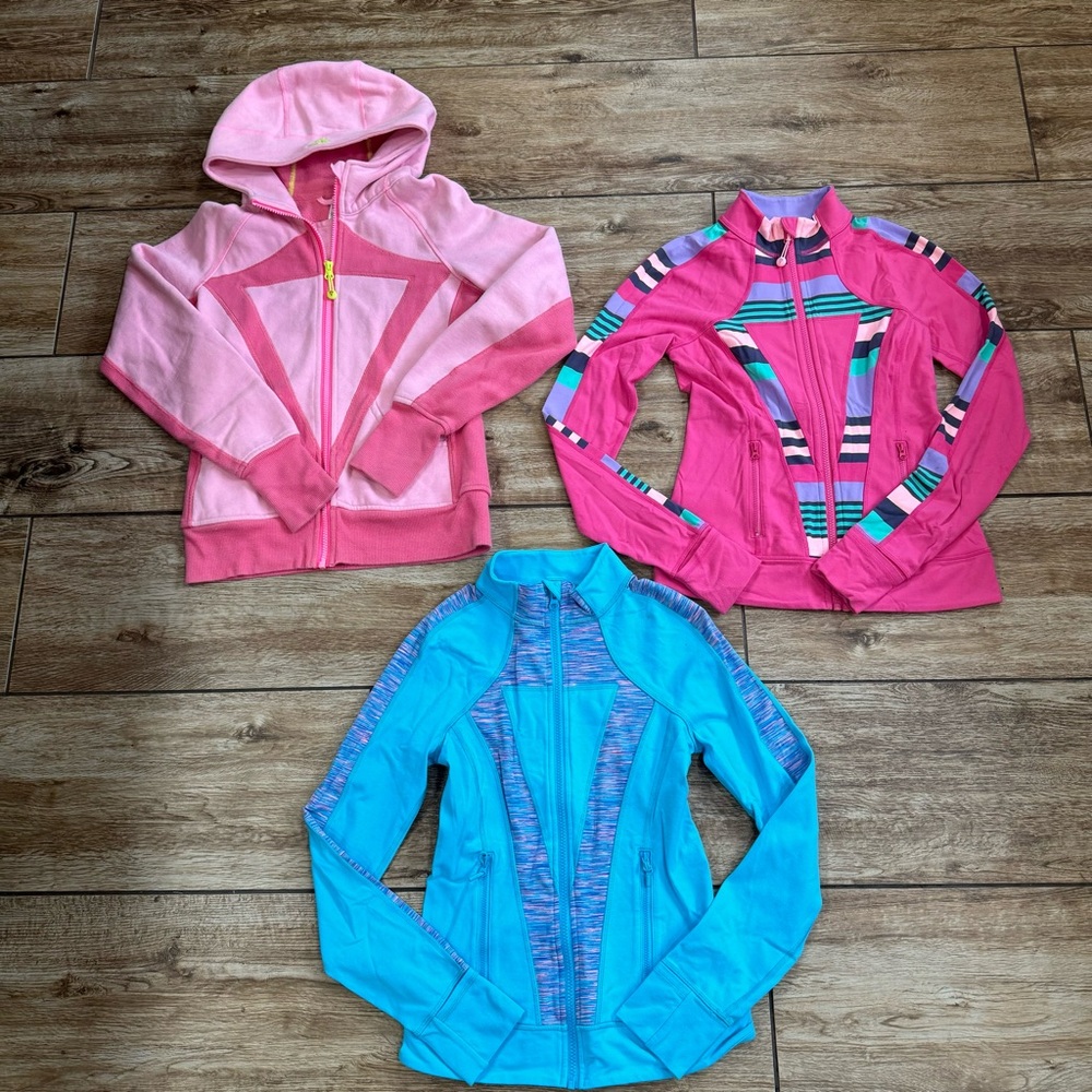 IVIVVA By Lululemon Girl Lot Of 11 Sz 12 Jackets Fleece Pants Leggings Tank Bra - Picture 7 of 15